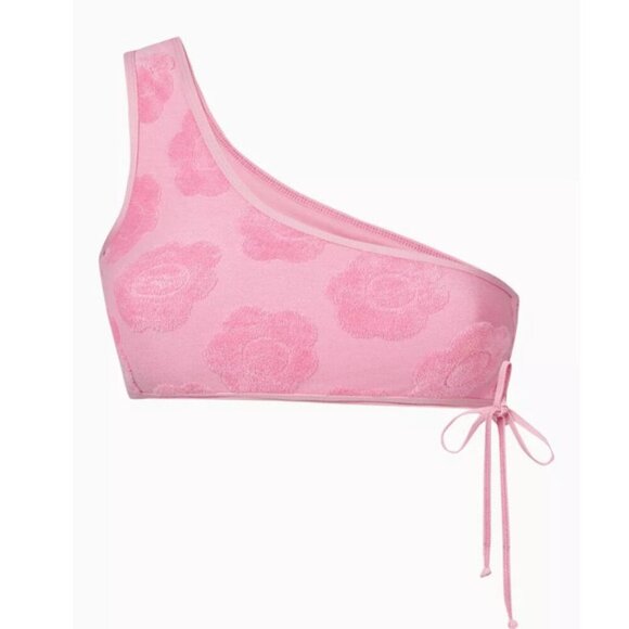 NWT HAILEE STEINFELD X FRANKIES BIKINIS Cove Floral Terry Bikini Top Sz Small - Picture 3 of 6